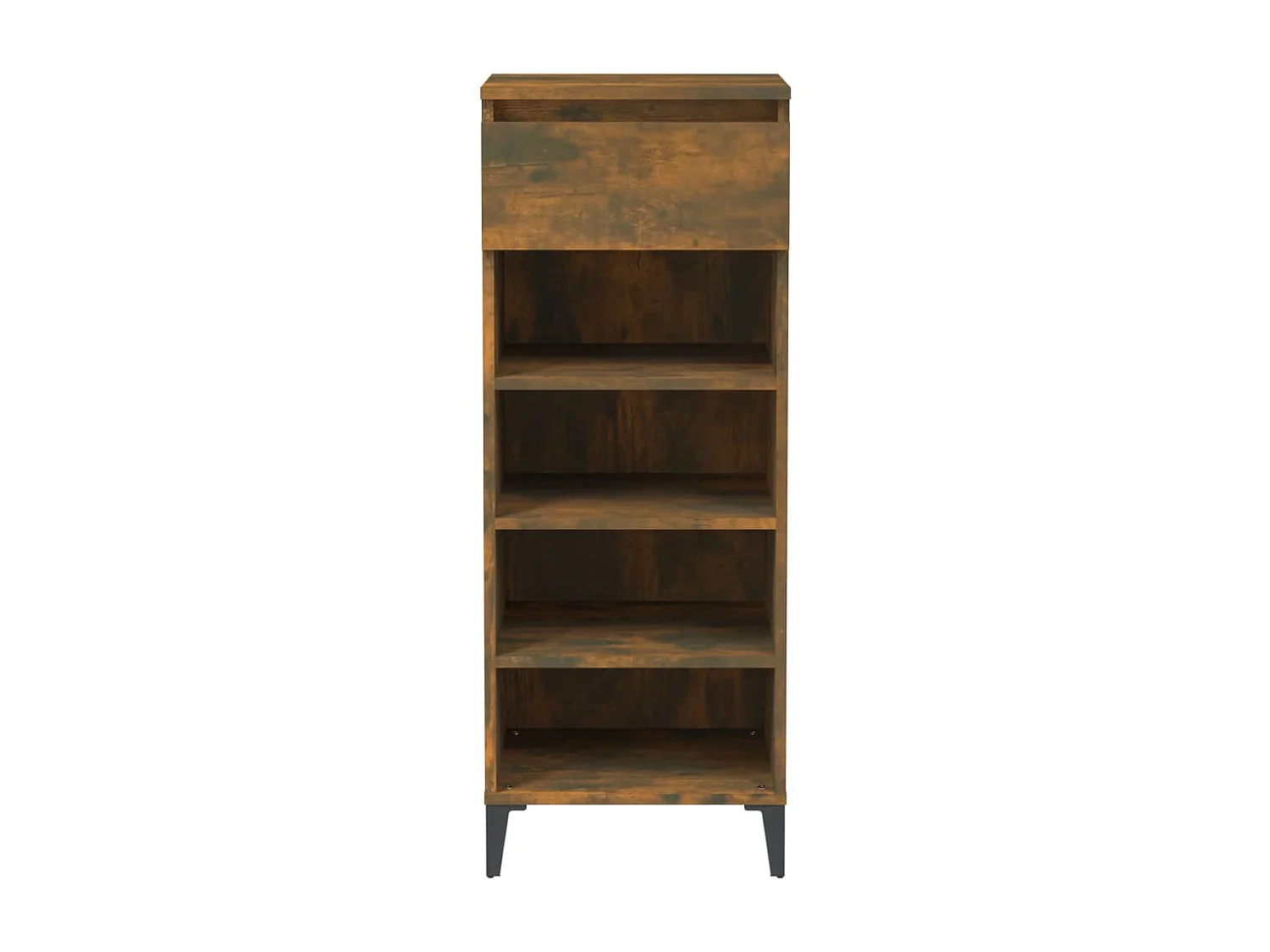 étagère à chaussures Chêne fumé 40x36x105 cm Bois d'ingénierie