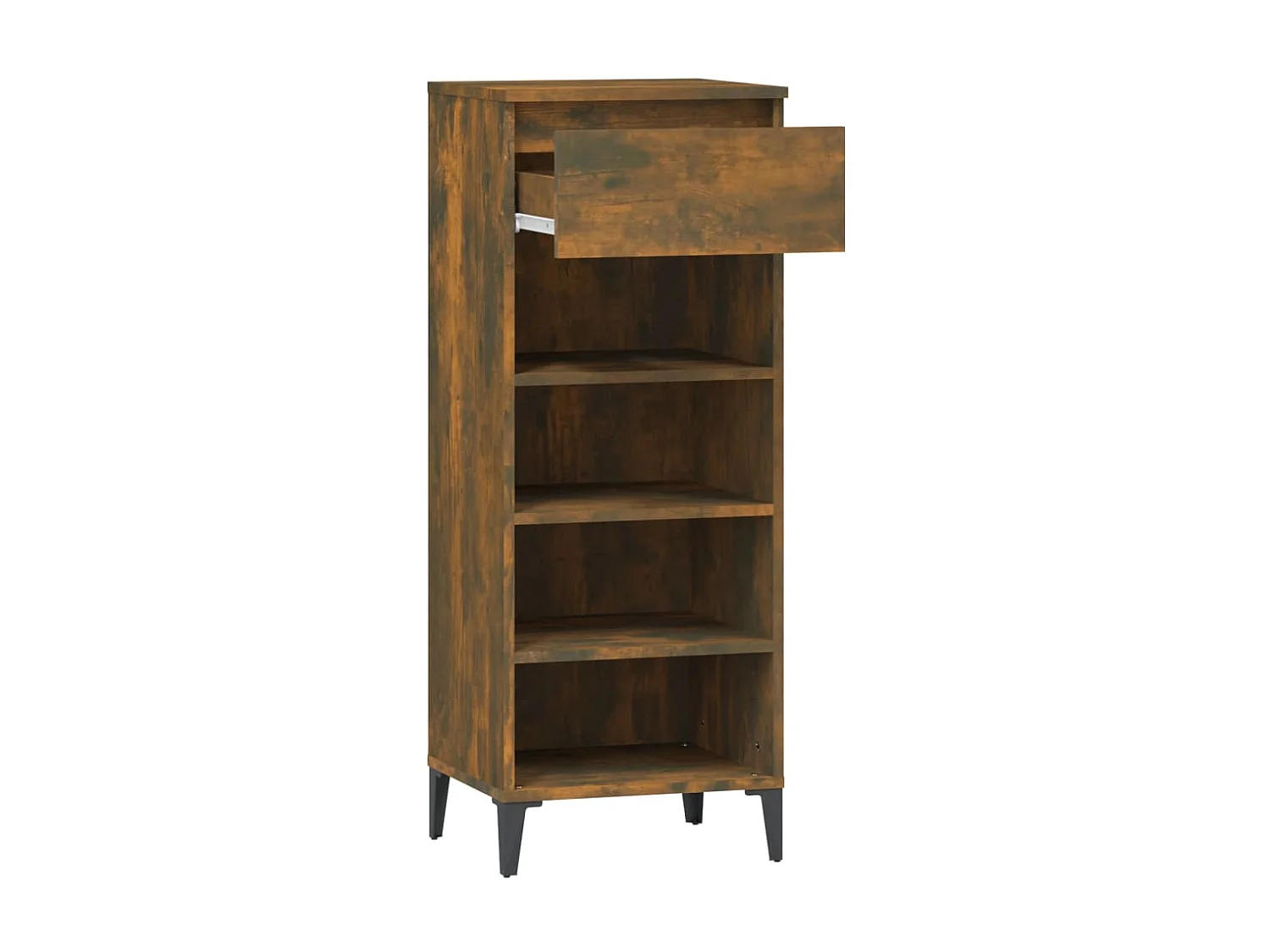 étagère à chaussures Chêne fumé 40x36x105 cm Bois d'ingénierie