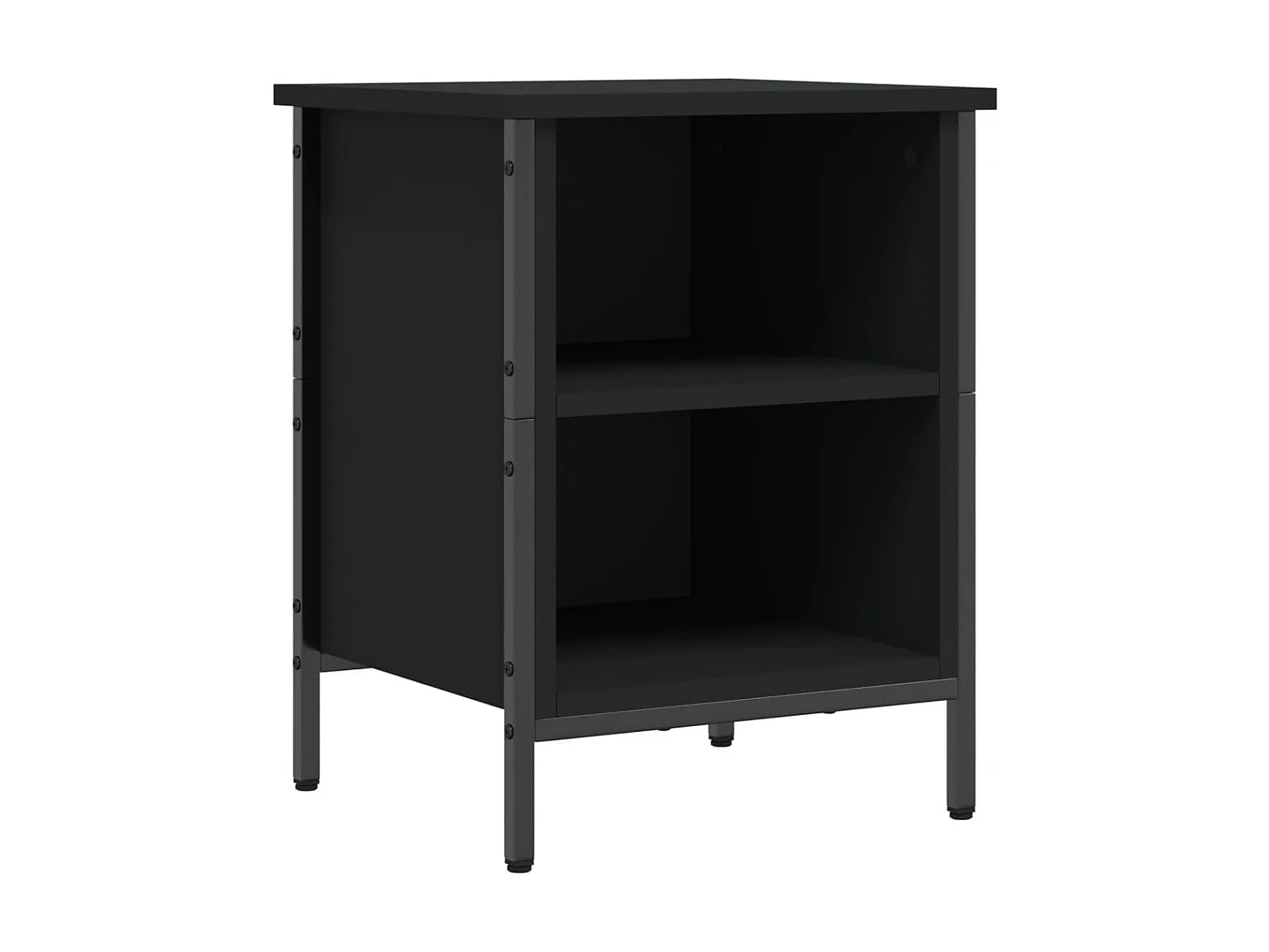 Zapatero negro 38x35x50 cm de madera contrachapada