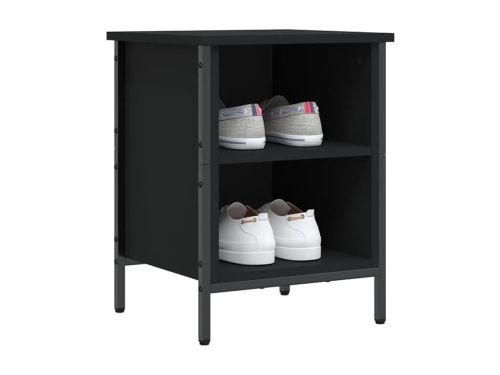 Schoenenkast zwart 38x35x50 cm samengesteld hout