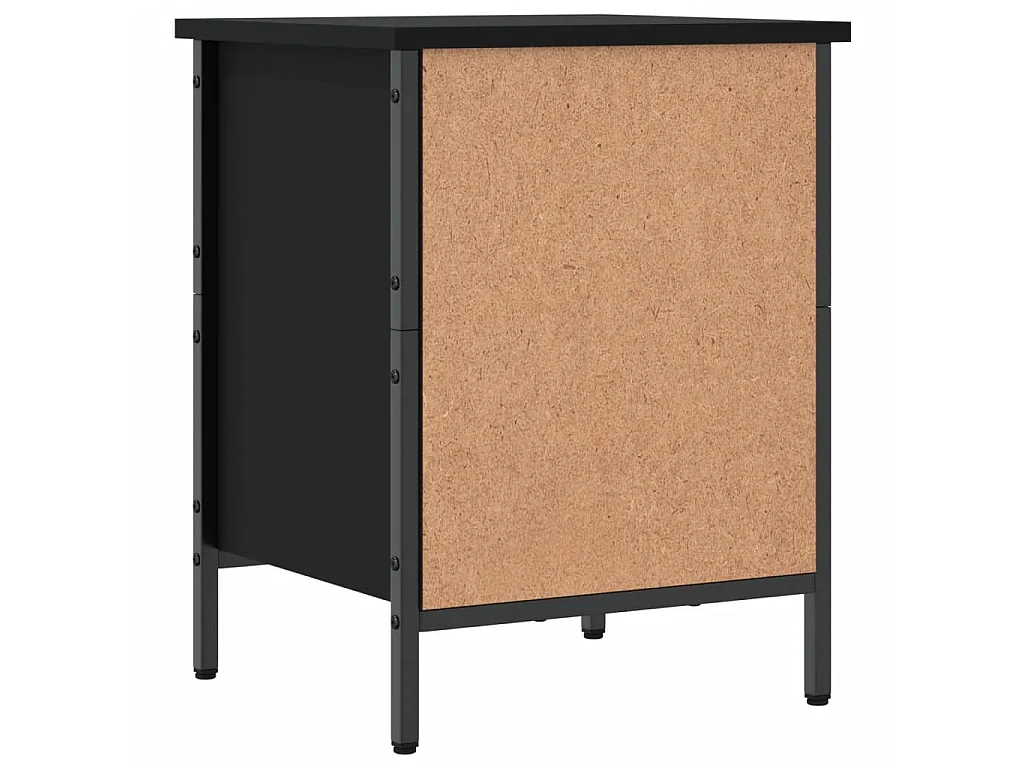 Armoire à chaussures noir 38x35x50 cm bois d'ingénierie