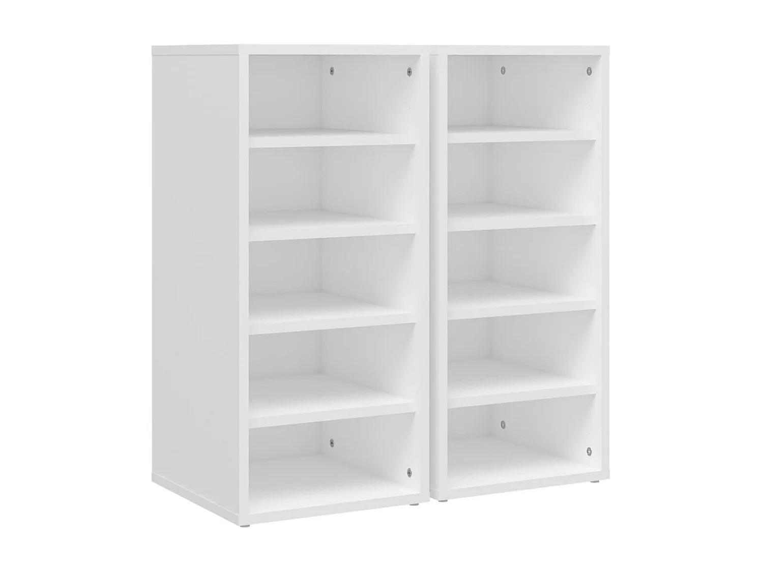 Armoires à chaussures 2 pcs Blanc 31,5x35x70 cm Aggloméré