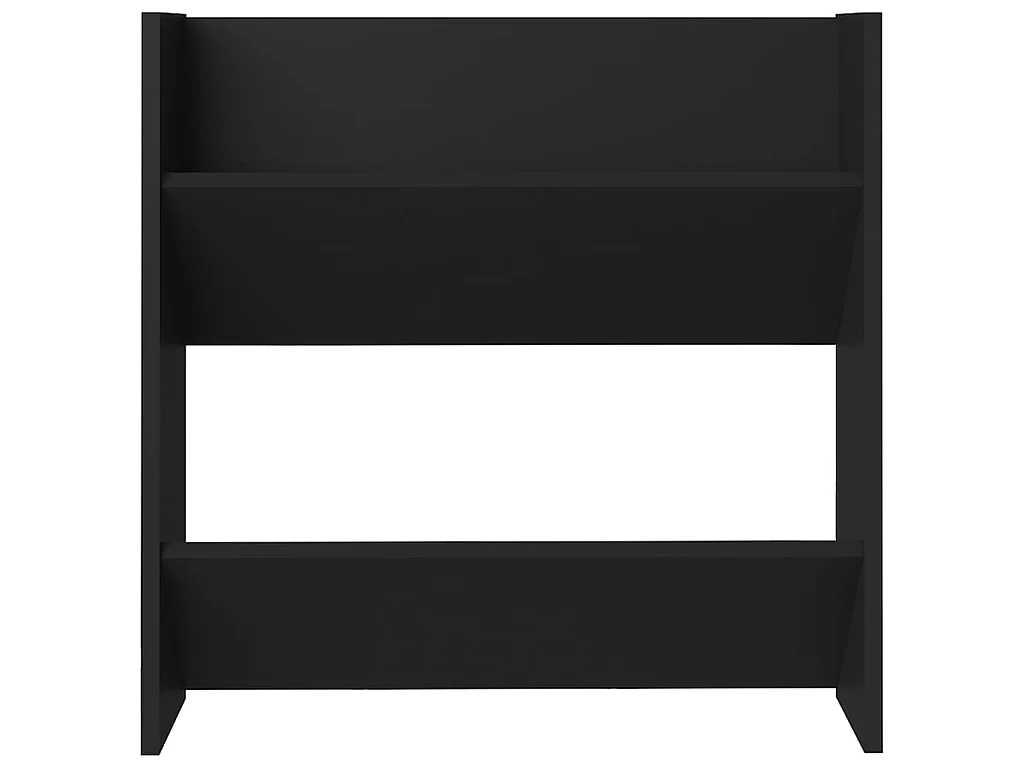 Scarpiera da parete Nera 60x18x60 cm in truciolare