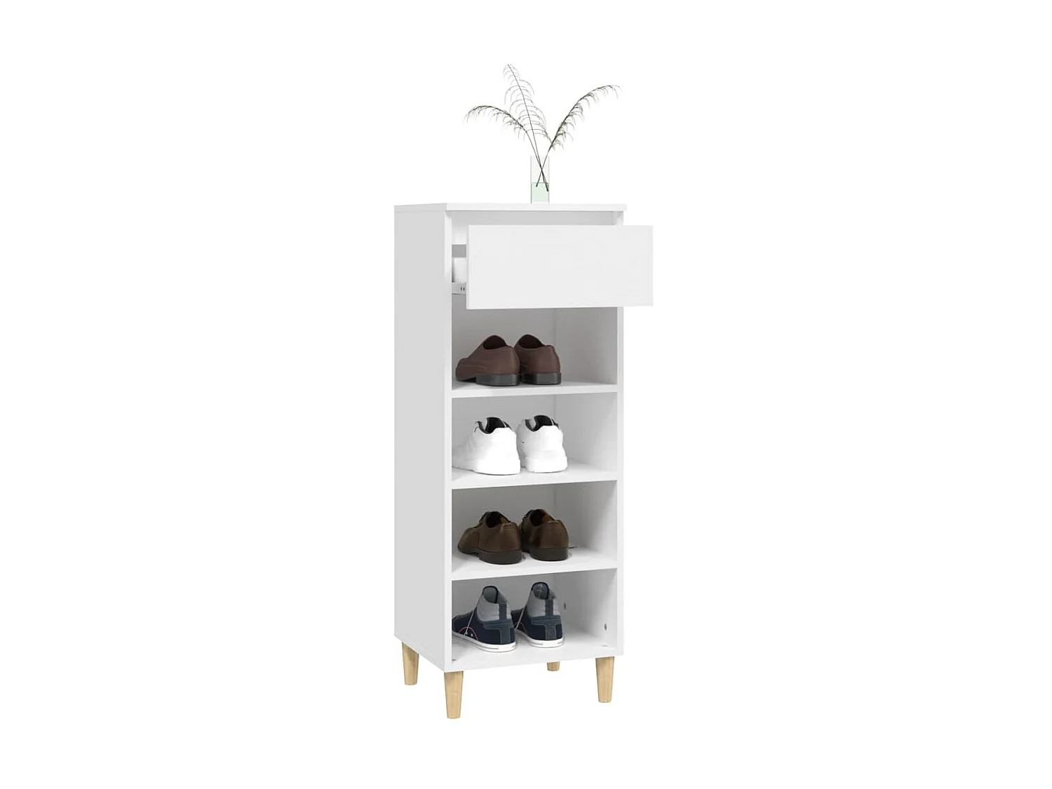 Armoire à chaussures Blanc 40x36x105 cm Bois d'ingénierie