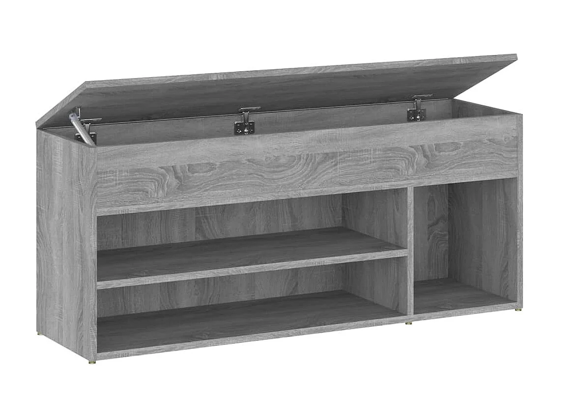 Banco de sapatos Sonoma cinza 105x30x45 cm Madeira trabalhada