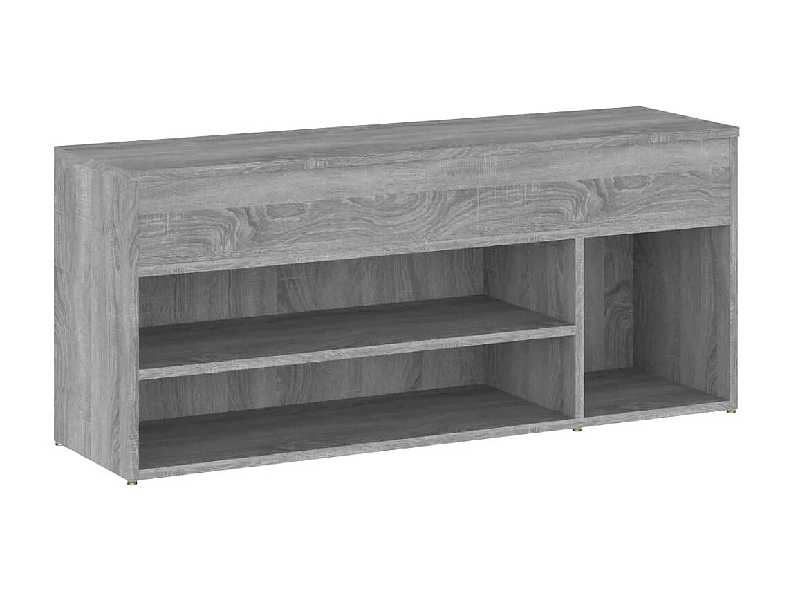 Banco de sapatos Sonoma cinza 105x30x45 cm Madeira trabalhada