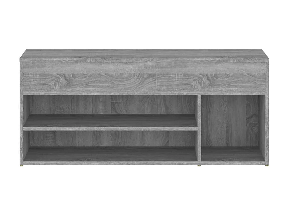 Banco de sapatos Sonoma cinza 105x30x45 cm Madeira trabalhada