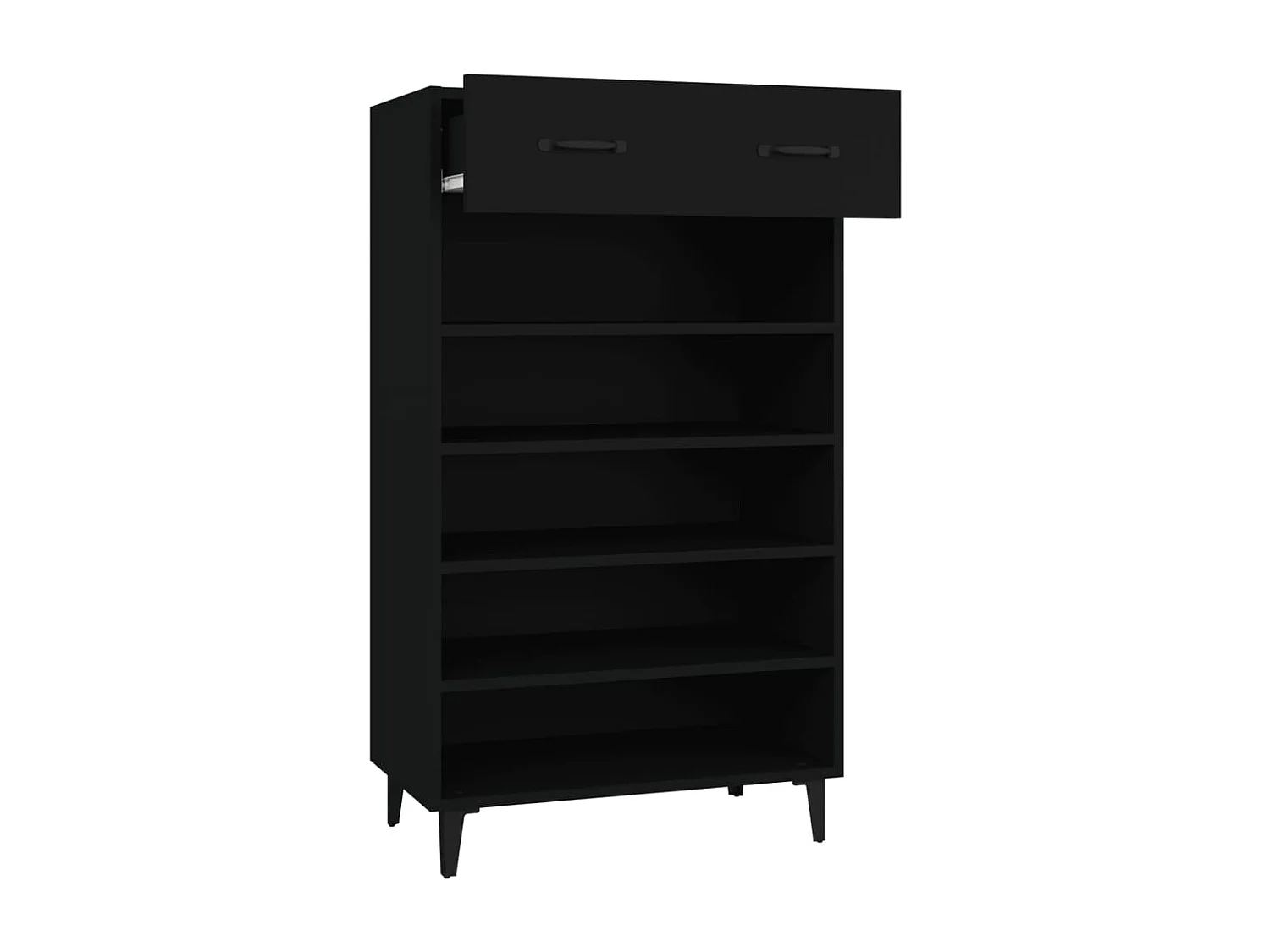 Armoire à chaussures Noir 60x35x105 cm Bois d'ingénierie