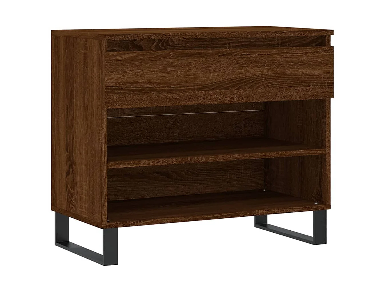 Armário para sapatos Carvalho castanho 70x36x60 cm Madeira trabalhada