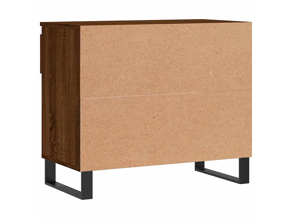 Armário para sapatos Carvalho castanho 70x36x60 cm Madeira trabalhada