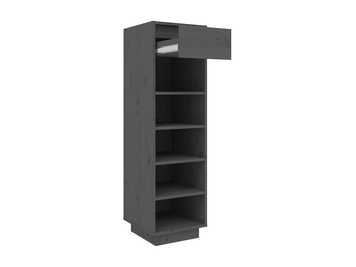 Armoire à chaussures gris 30x34x105 cm bois de pin massif