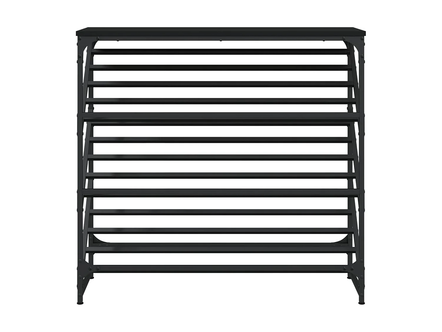 zapatero negro 90x30x85 cm madera contrachapada