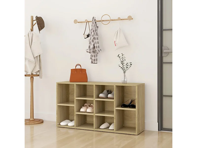 Banco para sapatos Sonoma carvalho 103x30x54,5 cm Aglomerado