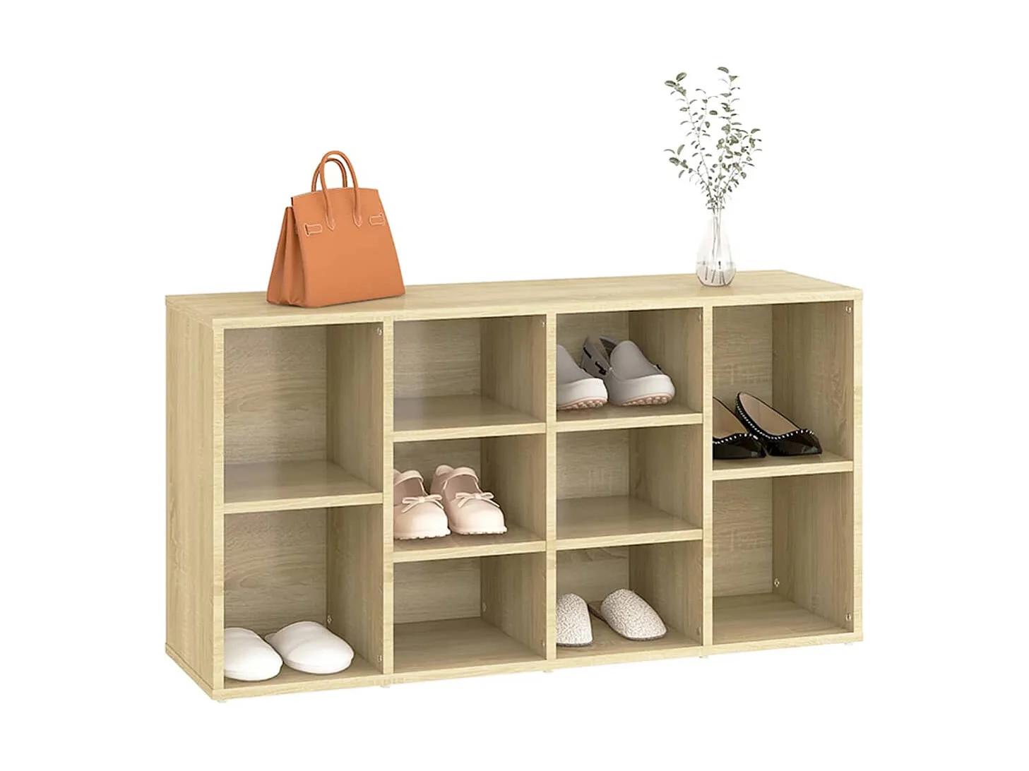 Panca per scarpe Rovere Sonoma 103x30x54,5 cm Truciolare