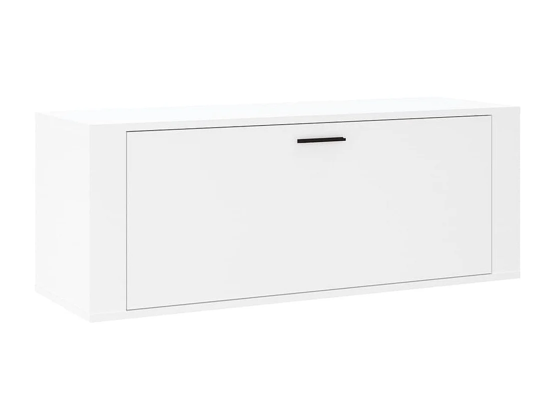 Scarpiera a parete Bianca 100x35x38 cm MDF