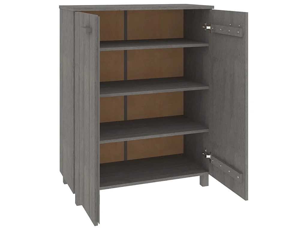 Scarpiera HAMAR Grigio chiaro 85x40x108 cm Pino massiccio