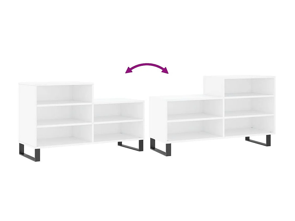 Zapatero Blanco 102x36x60 cm Madera contrachapada