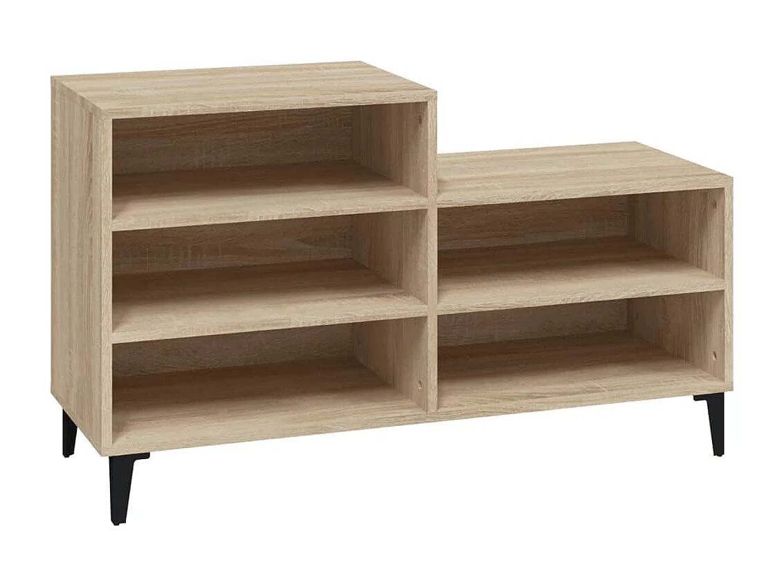 Schoenenkast Sonoma eiken 102x36x60cm Bewerkt hout