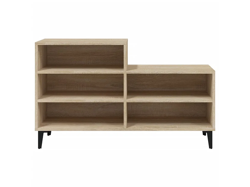 Schoenenkast Sonoma eiken 102x36x60cm Bewerkt hout