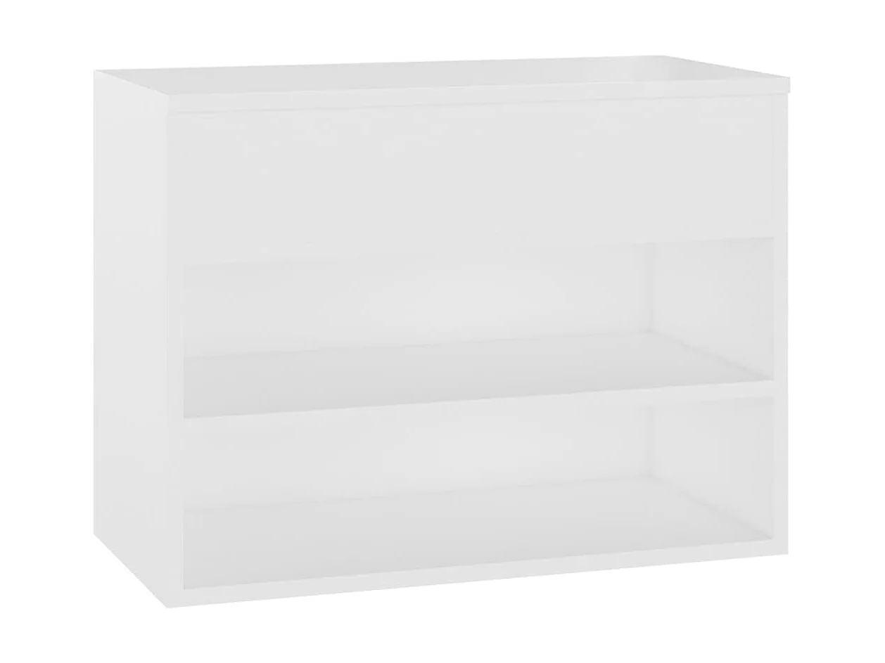 Banc à chaussures Blanc 60x30x45 cm Aggloméré