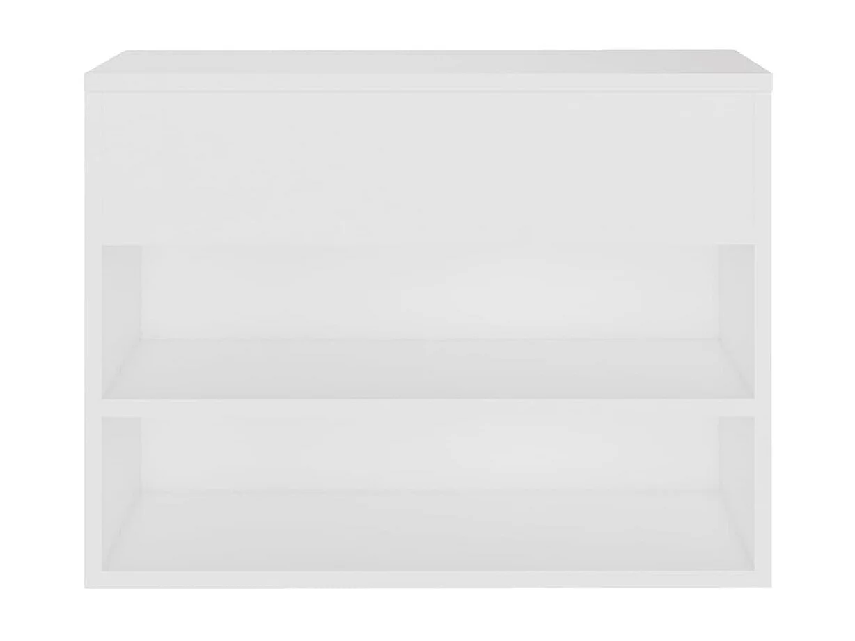 Banc à chaussures Blanc 60x30x45 cm Aggloméré