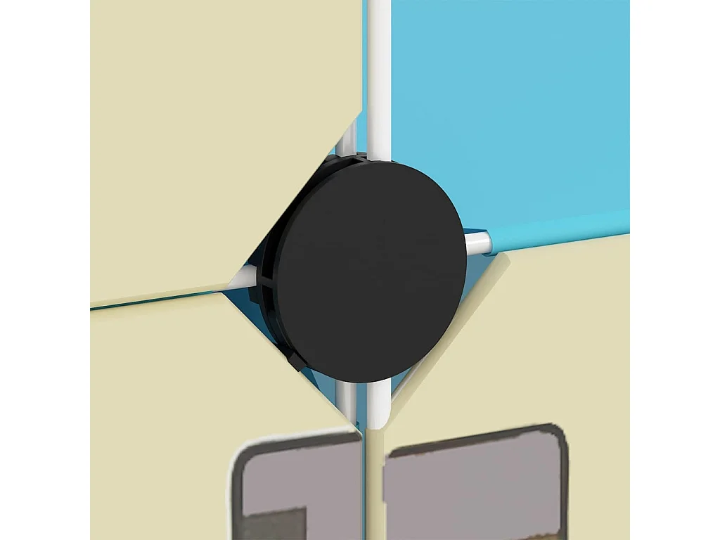 Armoire de rangement pour enfants avec 8 cubes Bleu PP