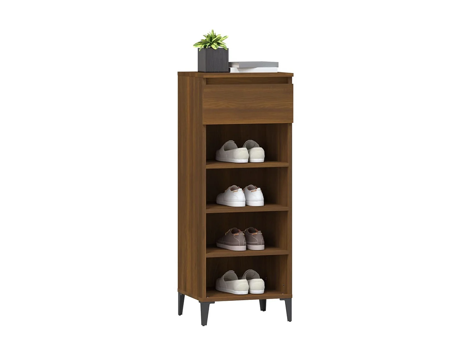 étagère à chaussures Chêne marron 40x36x105 cm Bois ingénierie