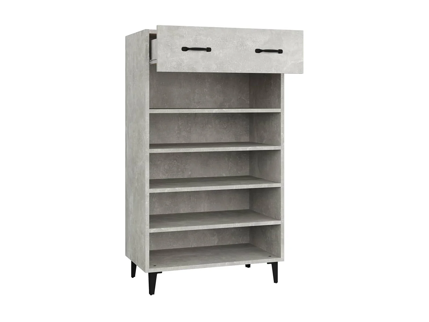 Armoire à chaussures Gris béton 60x35x105 cm Bois d'ingénierie