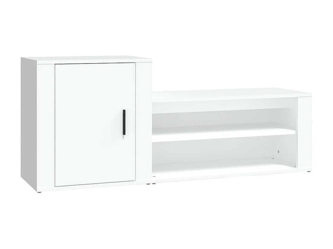 Scarpiera Bianca 130x35x54 cm MDF