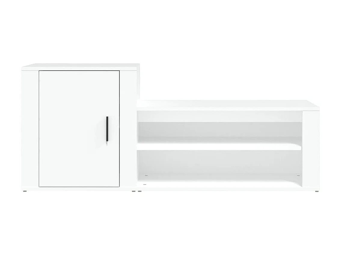 Scarpiera Bianca 130x35x54 cm MDF