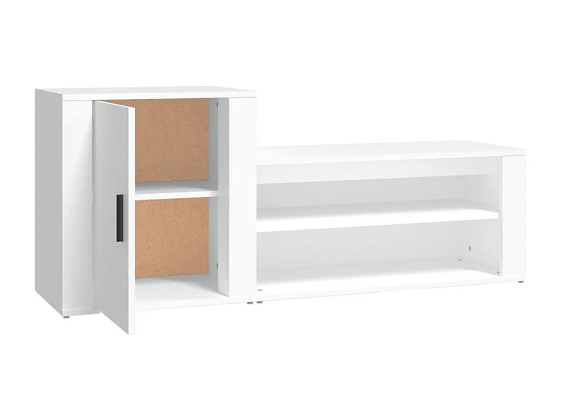 Scarpiera Bianca 130x35x54 cm MDF