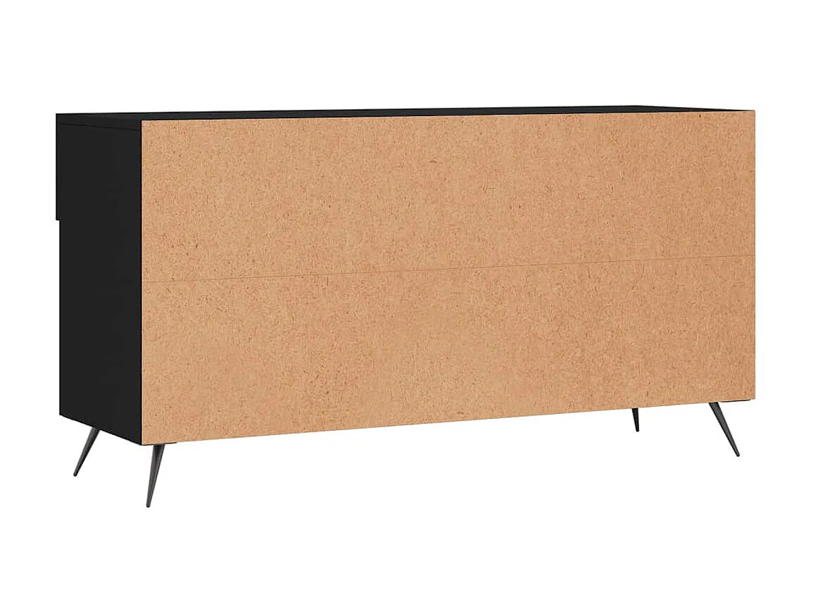 Zwarte schoenenbank 102x35x55 cm samengesteld hout