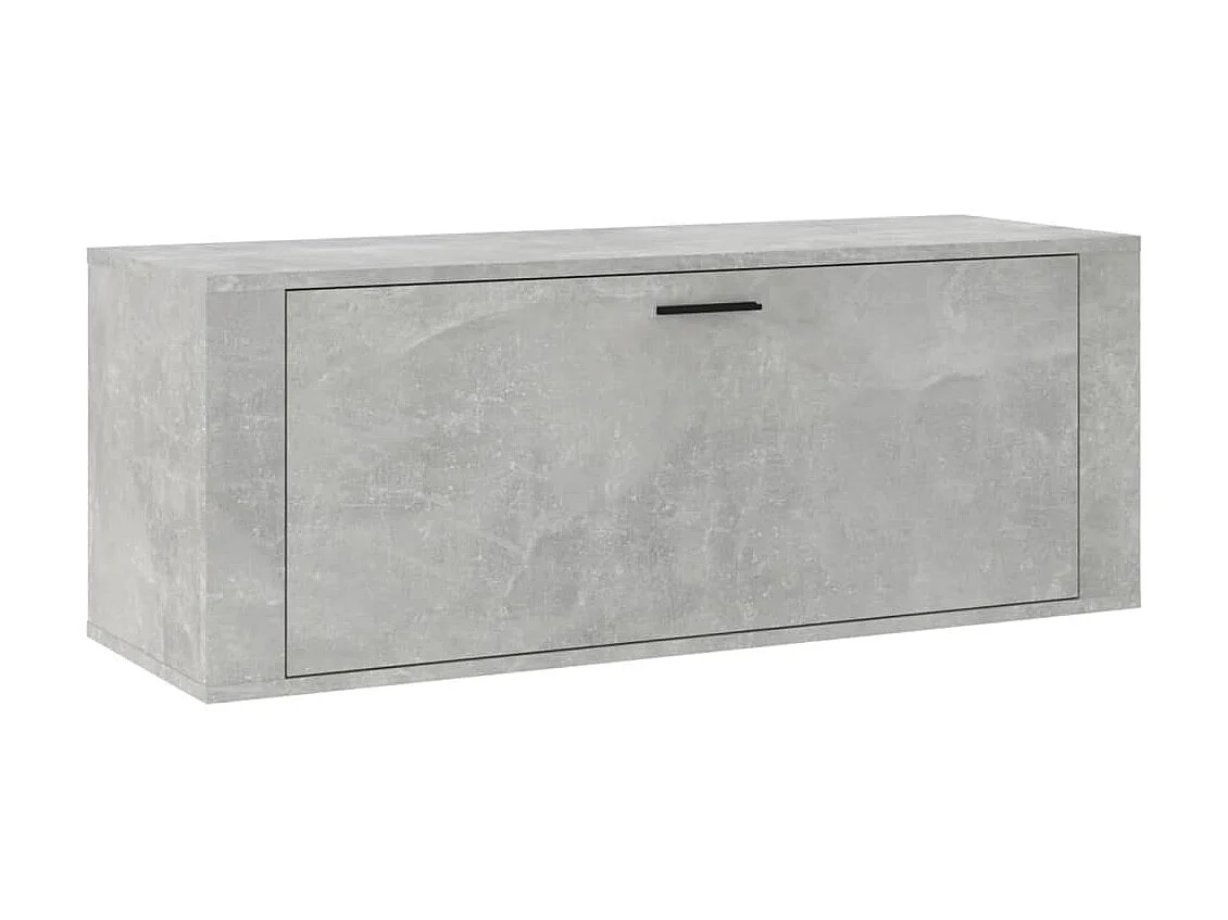 Scarpiera a parete Grigio cemento 100x35x38 cm