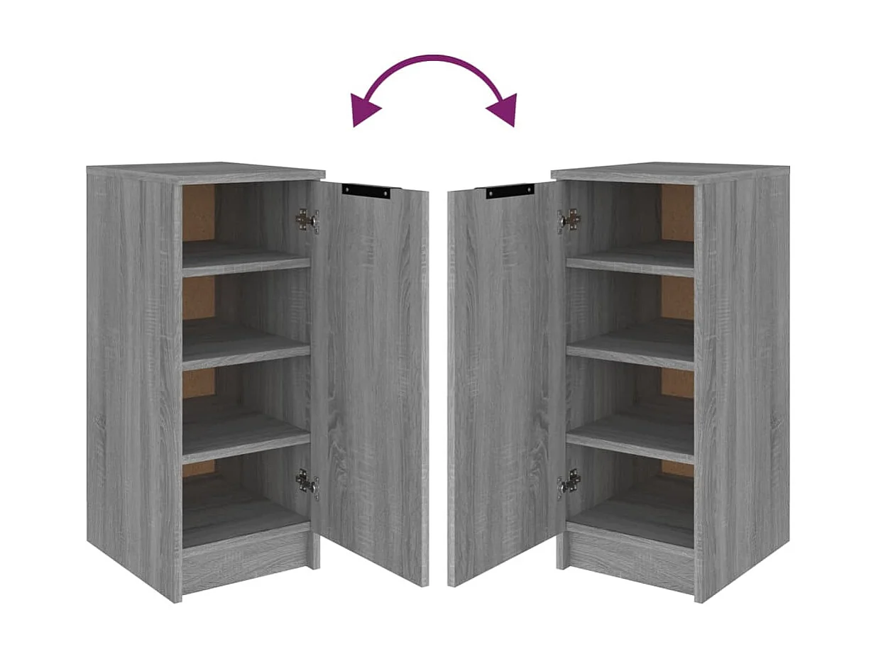 Meuble à chaussures Sonoma gris 30x35x70 cm Bois d'ingénierie