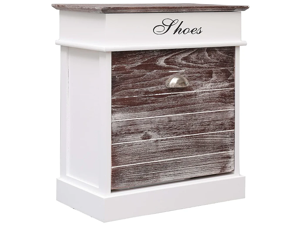 Sapateira marrom 50 x 28 x 58 cm madeira Paulownia