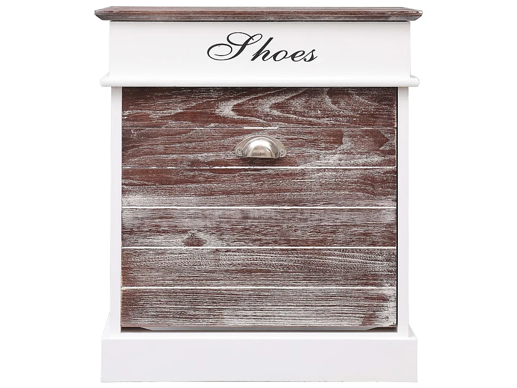 Sapateira marrom 50 x 28 x 58 cm madeira Paulownia