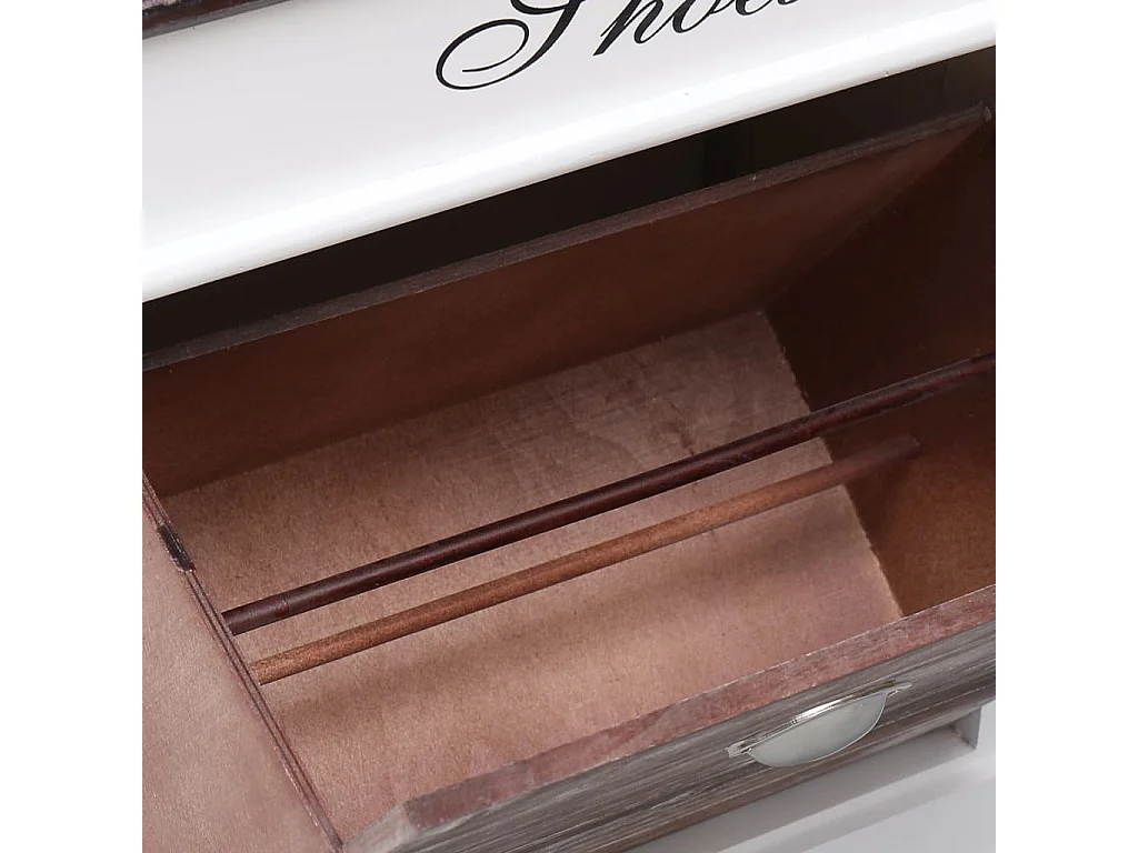 Sapateira marrom 50 x 28 x 58 cm madeira Paulownia