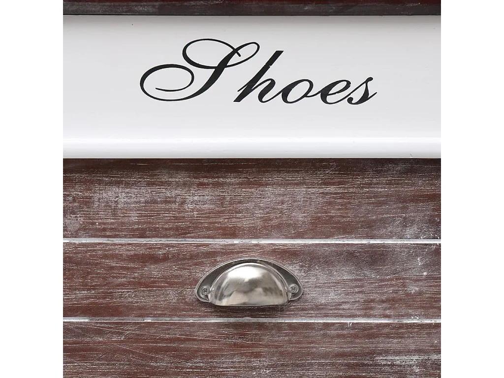 Sapateira marrom 50 x 28 x 58 cm madeira Paulownia