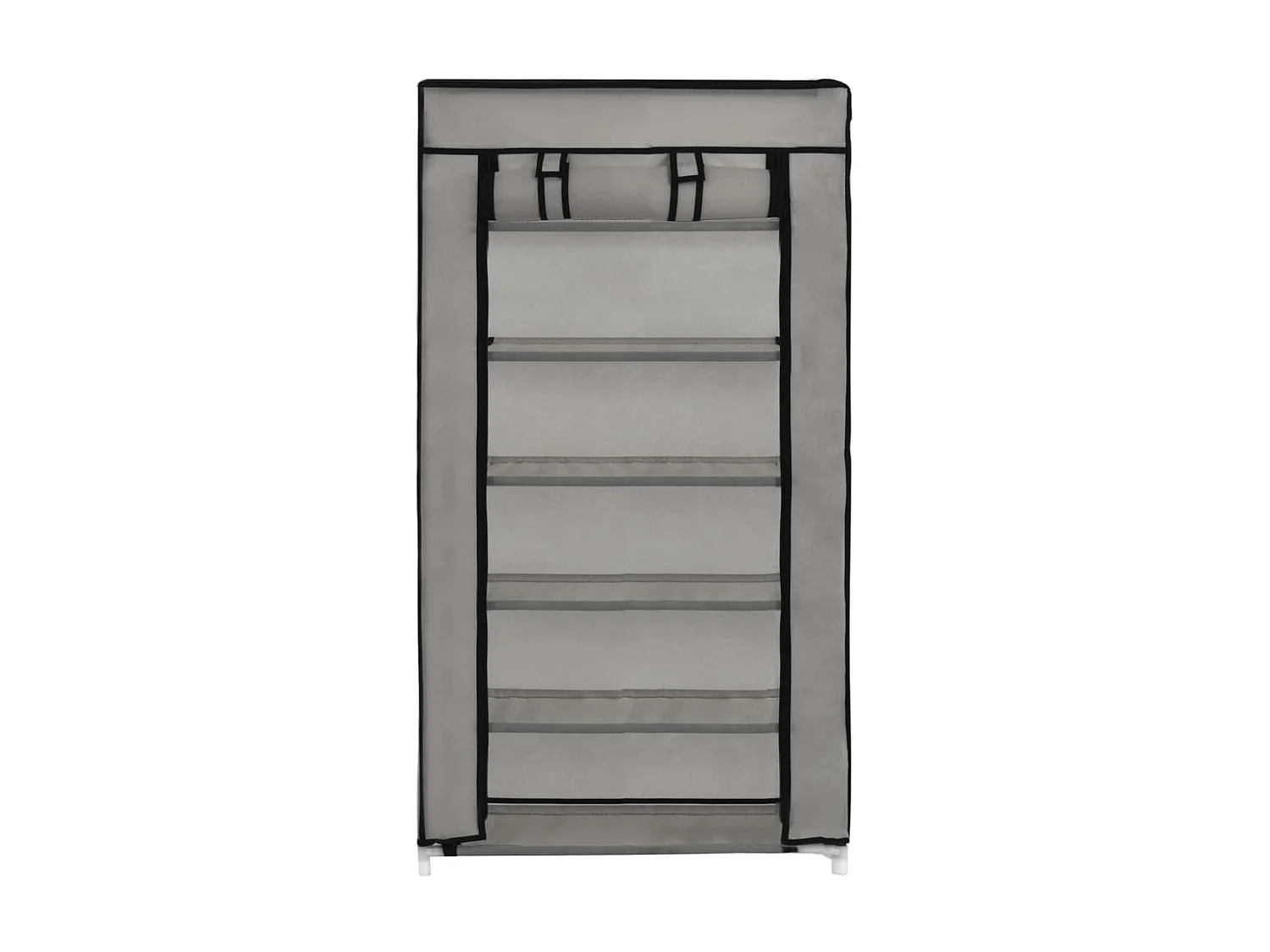 Armoire à chaussures avec housse Gris 58x28x106 cm Tissu
