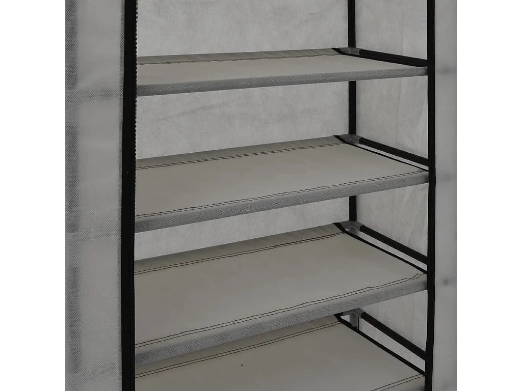 Schoenenkast met hoes Grijs 58x28x106 cm Stof