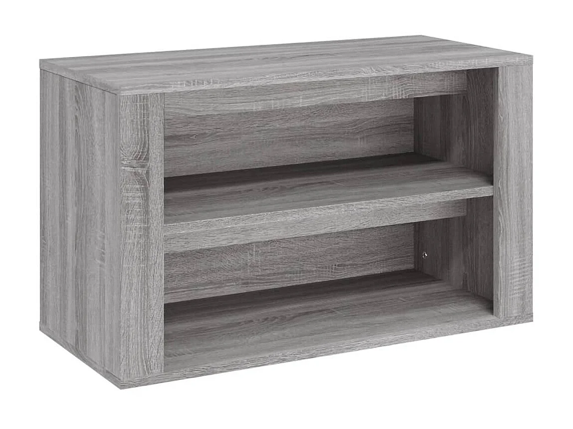 étagère à chaussures Sonoma gris 75x35x45 cm Bois d'ingénierie