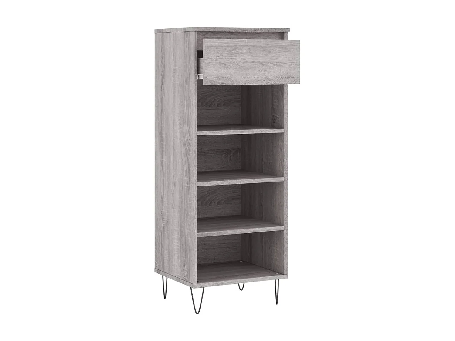 Scarpiera Sonoma grigia 40x36x105 cm MDF