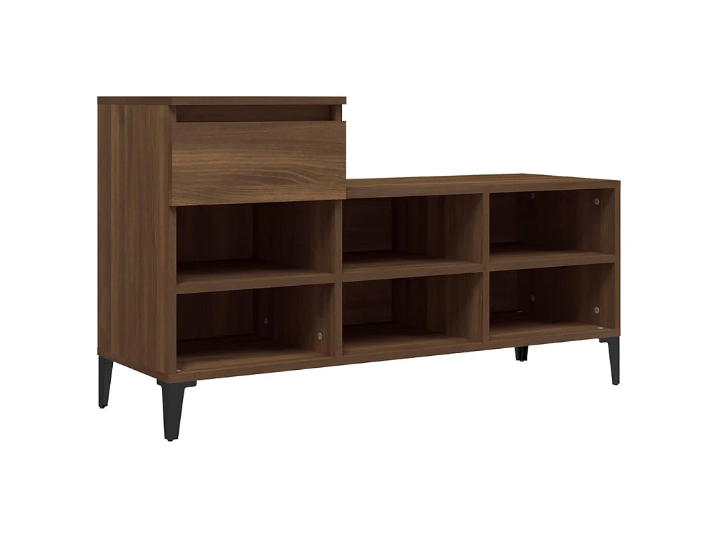 Scarpiera Rovere marrone 102x36x60 cm MDF