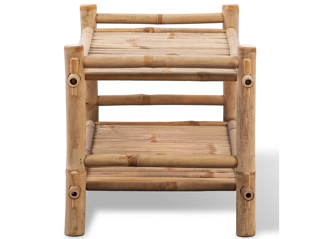 étagère à chaussures 2 niveaux Bambou