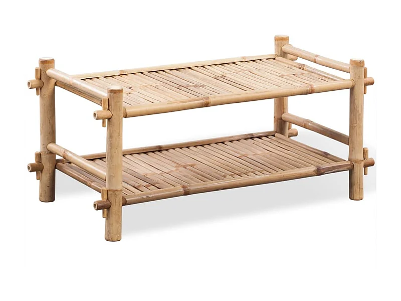Scarpiera a 2 livelli Bambù
