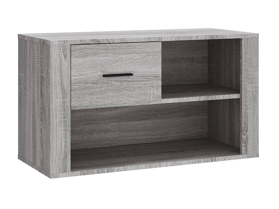 Armoire à chaussures Sonoma gris 80x35x45 cm Bois d'ingénierie