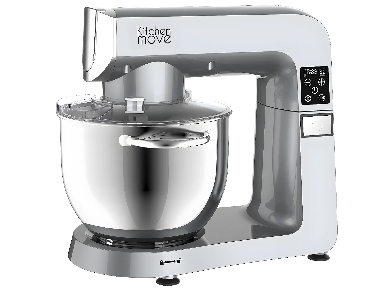 Robot pâtissier multifonction STAN Gris Aluminium 1800W
