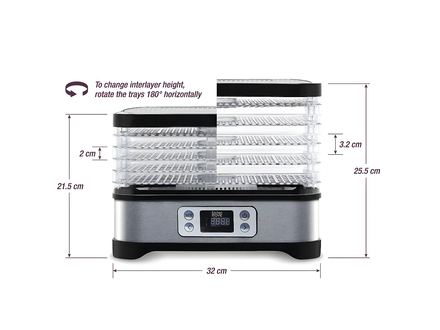 Voedsel dehydrator 250W MANHATTAN