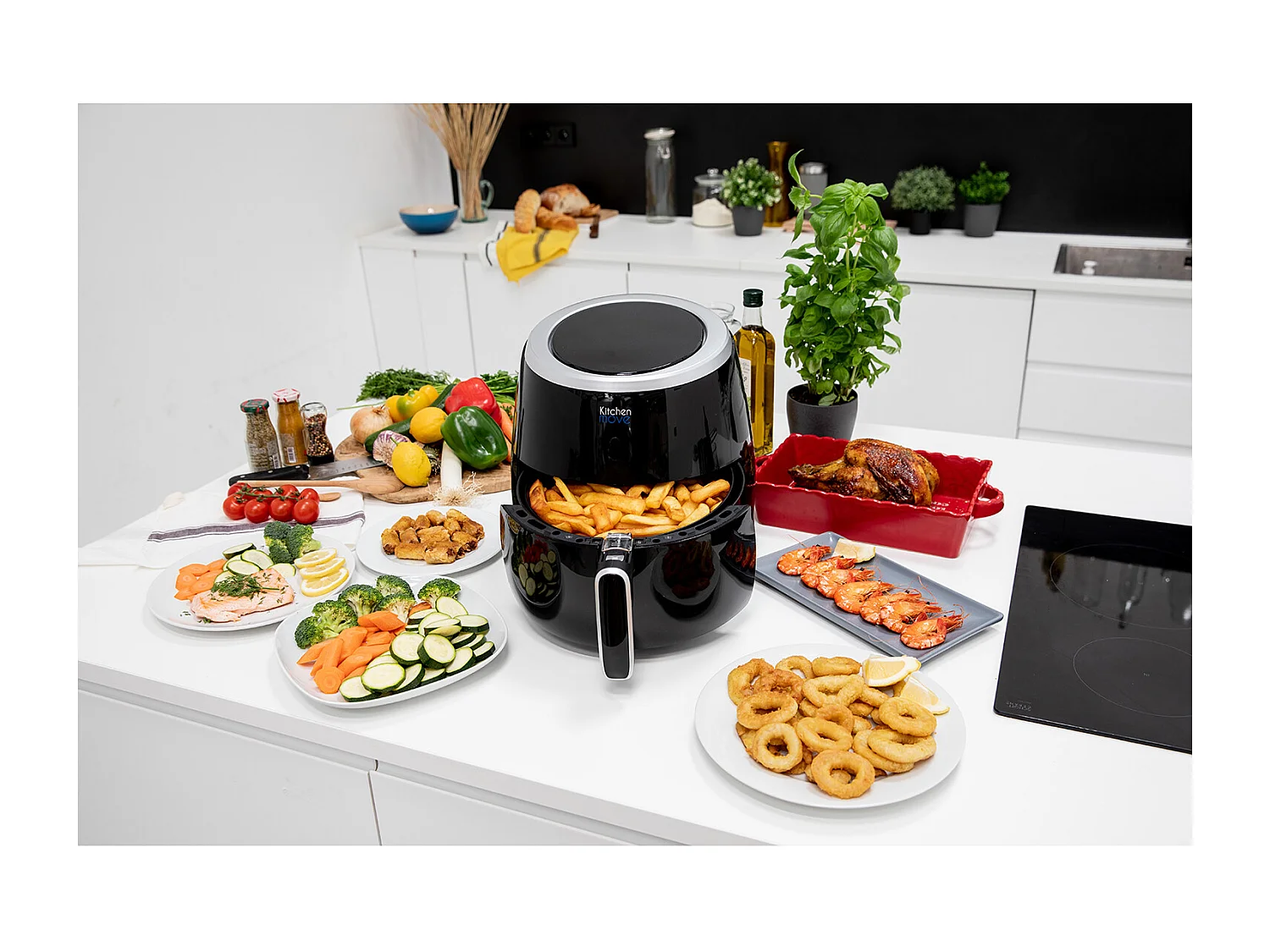 Friteuse électrique sans Huile STORM Noir Polypropylène 2000W