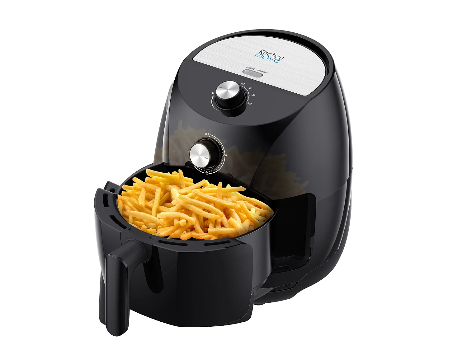 Friteuse électrique sans Huile friteuse à air Chaud 3.5L TORNADO 1400W Cuisson rapide en une Touche avec timer avec conseil de cuisson